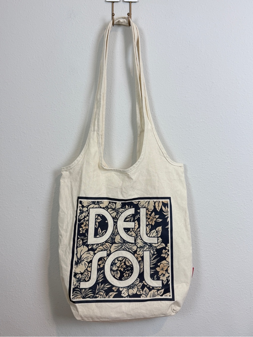 Del Sol Color Changing UV Floral Paradise Canvas Tote Bag
